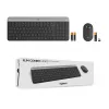 Logitech MK470 Tastiera e mouse wireless, Grafite, mouse incluso, QWERTY US, USB