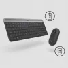 Logitech MK470 Tastiera e mouse wireless, Grafite, mouse incluso, QWERTY US, USB