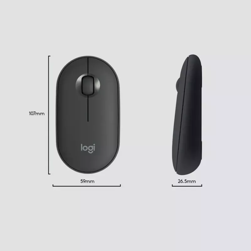 Logitech MK470 Tastiera e mouse wireless, Grafite, mouse incluso, QWERTY US, USB
