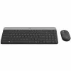 Logitech MK470 Tastiera e mouse wireless, Grafite, mouse incluso, QWERTY US, USB