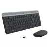 Logitech MK470 Tastiera e mouse wireless, Grafite, mouse incluso, QWERTY US, USB