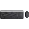 Logitech MK470 Tastiera e mouse wireless, Grafite, mouse incluso, QWERTY US, USB