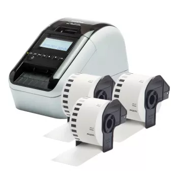 Brother QL-820NWBCVM Etichettatrice stampa a trasferimento termico a colori 300 x 600 DPI 176 mm/s Con filo e wireless Ethernet/LAN DK Wi-Fi Bluetooth