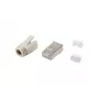 Equip Cat.6A RJ45 set di connettori schermati 100 pezzi Acciaio inox trasparente bianco