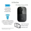 HP Z3700 Mouse wireless nero, ambidestro, ottico, RF wireless, 1200 DPI, nero