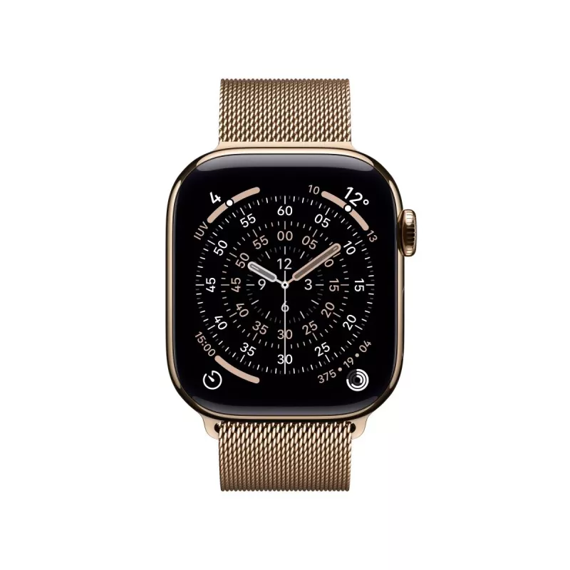 APPLE Watch Series 11 GPS + Cellular 42mm cassa in titanio oro con cinturino Milanese Loop oro