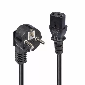 Lindy Cavo di alimentazione 3m Schuko 2 pin a IEC C13, nero, 3 m, CEE7/7, connettore femmina C13