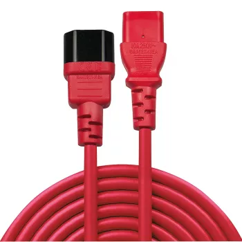 Lindy Cavo di prolunga IEC 1m, rosso