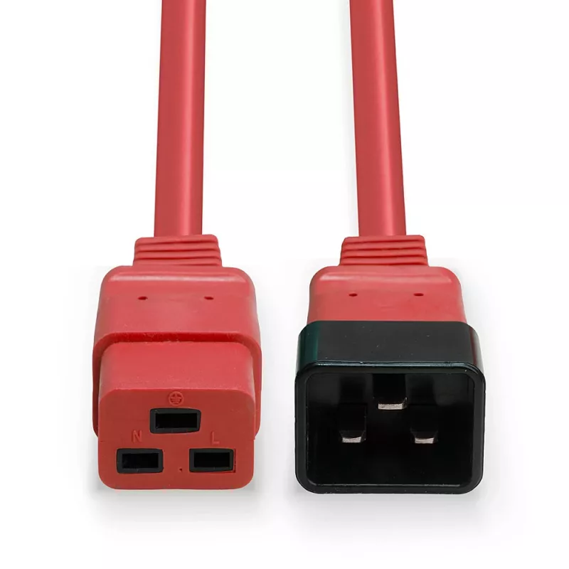 Lindy Cavo di prolunga 1m IEC C19 a C20, rosso