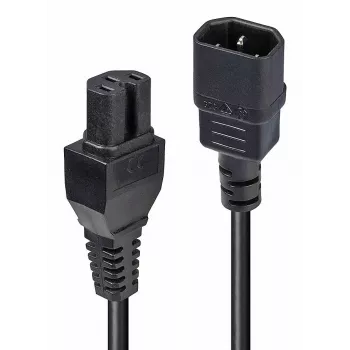 Lindy Cavo di alimentazione 2m IEC C14 a IEC C15 'Hot Condition', nero
