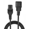 Lindy Cavo di alimentazione 2m IEC C14 a IEC C15 'Hot Condition', nero