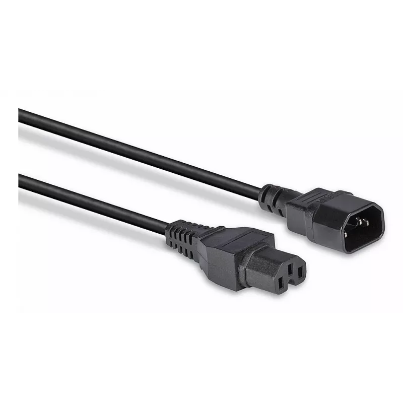 Lindy Cavo di alimentazione 2m IEC C14 a IEC C15 'Hot Condition', nero