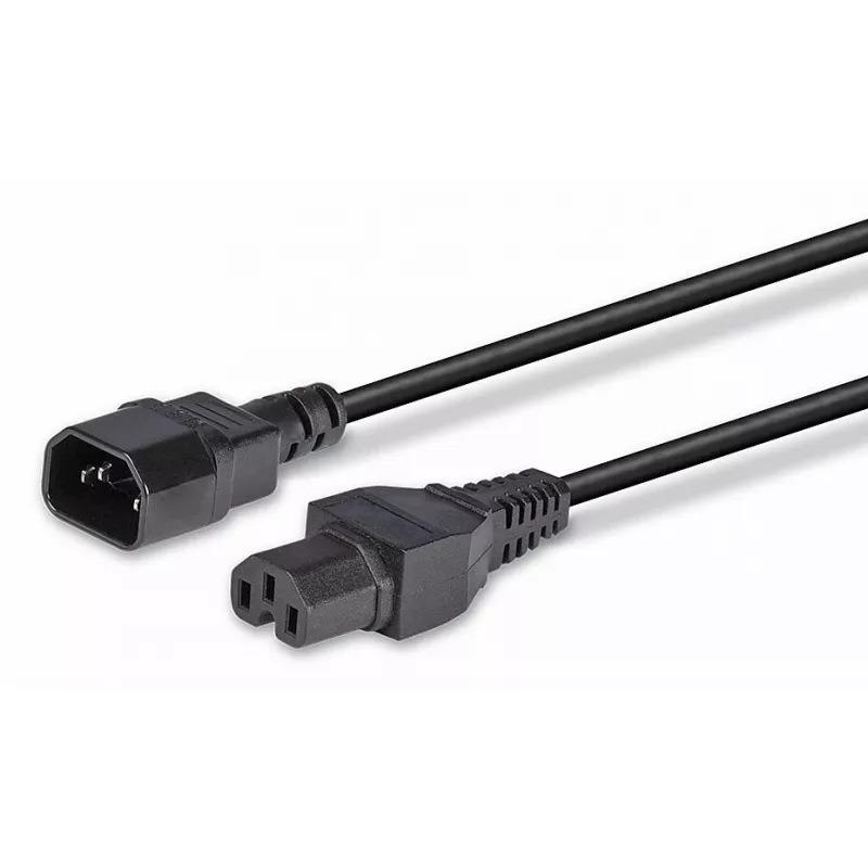 Lindy Cavo di alimentazione 2m IEC C14 a IEC C15 'Hot Condition', nero