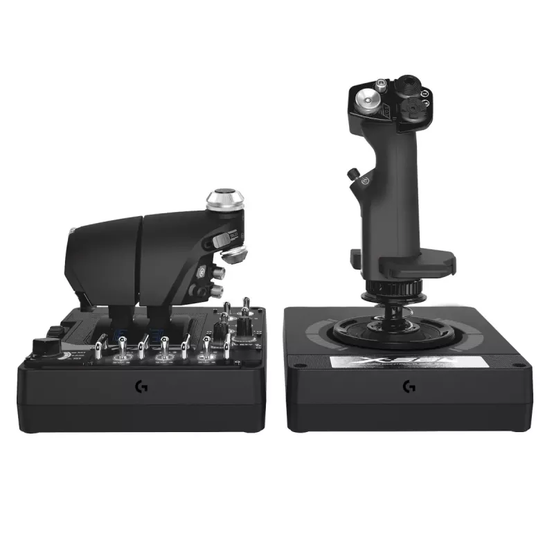 Logitech G X56 H.O.T.A.S. joystick e manetta (Saitek Pro Flight X56 Rhino), cablati USB, PC, neri