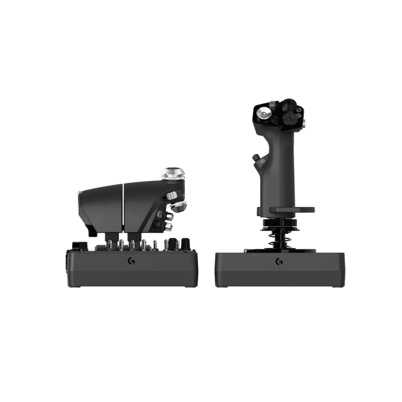 Logitech G X56 H.O.T.A.S. joystick e manetta (Saitek Pro Flight X56 Rhino), cablati USB, PC, neri