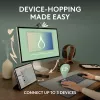 Mini tastiera compatta Logitech Pebble Keys 2 K380s — RF Wireless + Bluetooth, QWERTY US International, bianco