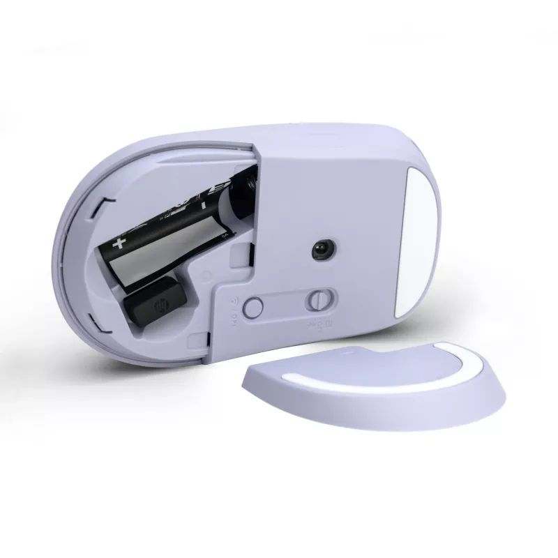 Mouse wireless silenzioso HP 400 lilla, ambidestro, RF Wireless + Bluetooth, 6000 DPI, lilla