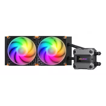 COUGAR Raffreddamento a liquido CPU Poseidon Ultra 240, ARGB, nero, dissipatore a liquido All-in-One, 12 cm, 500 RPM, 2200 RPM, nero