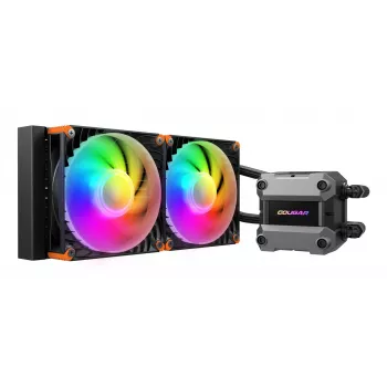 COUGAR Raffreddamento a liquido CPU Poseidon Ultra 240, ARGB, nero, dissipatore a liquido All-in-One, 12 cm, 500 RPM, 2200 RPM, nero