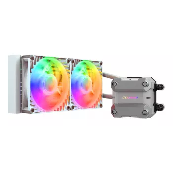 COUGAR Raffreddamento a liquido CPU Poseidon Ultra 240, ARGB, bianco, dissipatore a liquido All-in-One, 12 cm, 500 RPM, 2200 RPM, bianco