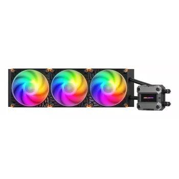 COUGAR Raffreddamento a liquido CPU Poseidon Ultra 360, ARGB, nero, dissipatore a liquido All-in-One, 12 cm, 500 RPM, 2200 RPM, nero