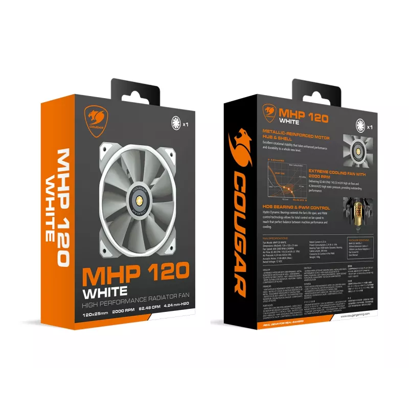 COUGAR Ventola per case MHP 120, bianco