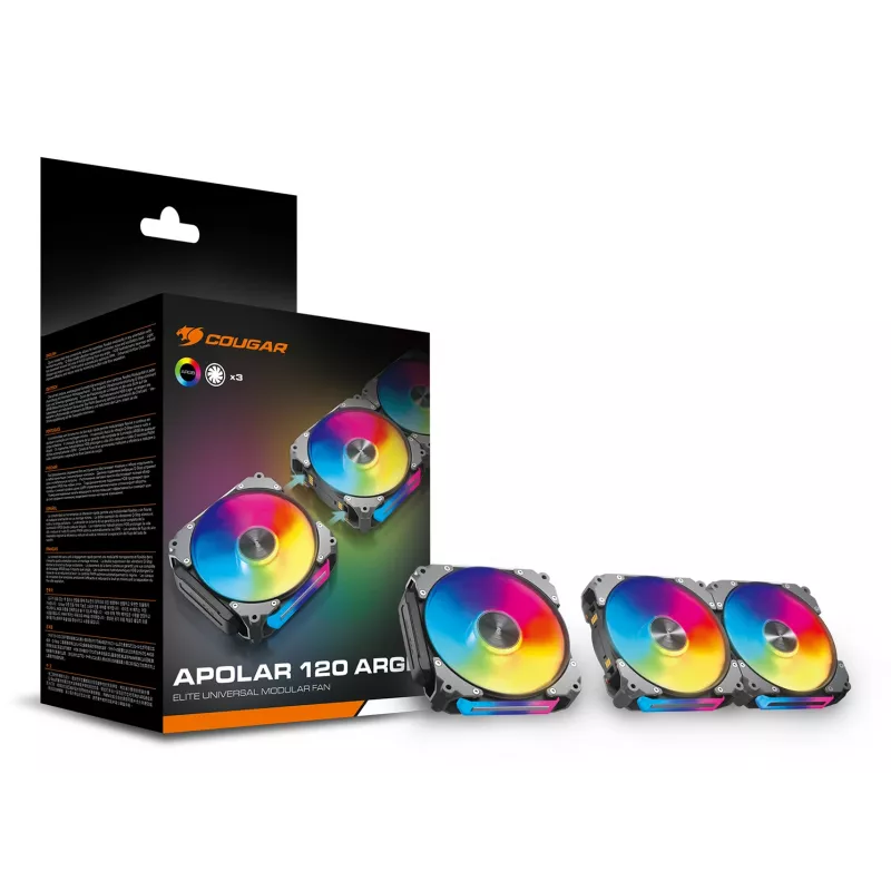 COUGAR Ventola per case Apolar 120 ARGB, nero (confezione da 3)