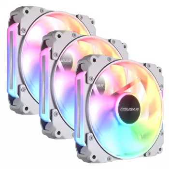 COUGAR Ventola per case Apolar 120 ARGB, Reverse Blade, bianco (confezione da 3)