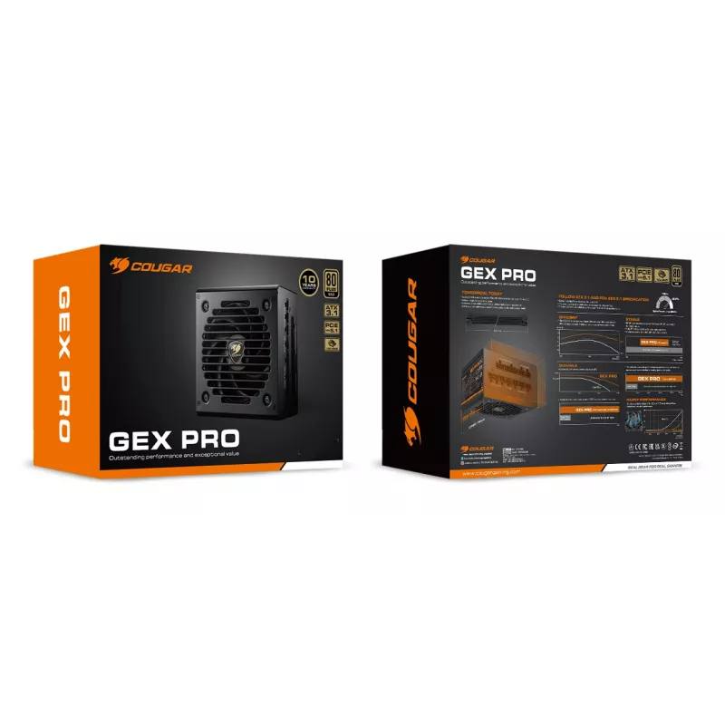 COUGAR Alimentatore GEX PRO 650W ATX3.1 / 80 Plus Gold / Modulare