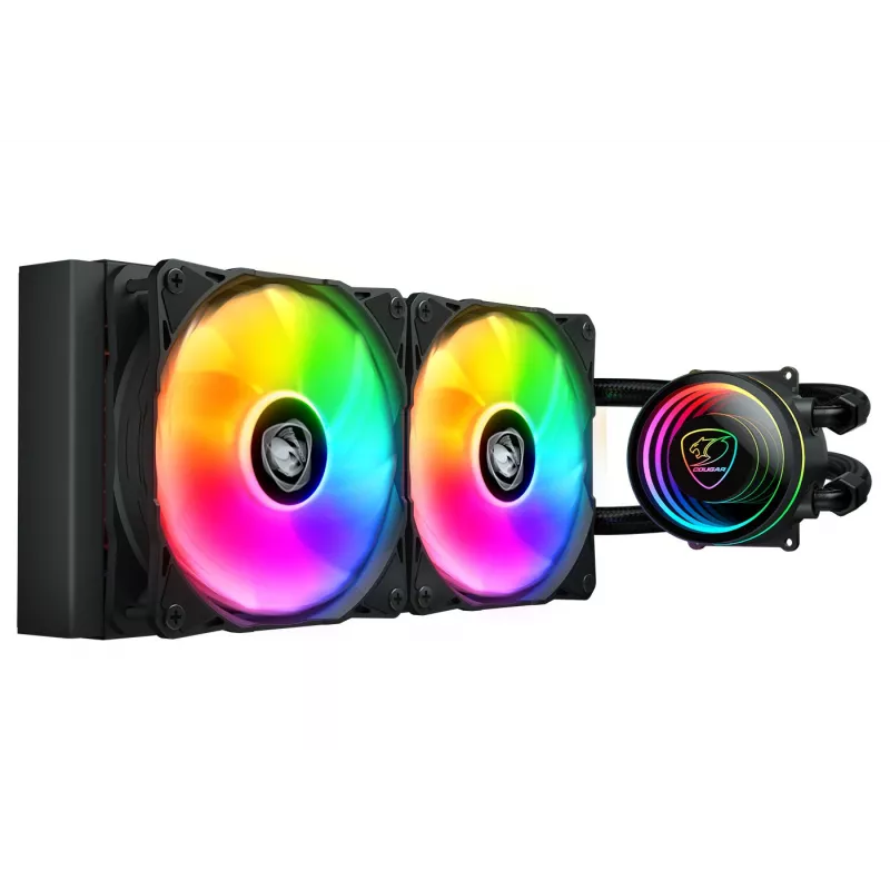 Dissipatore a liquido All-in-One COUGAR Gaming Poseidon Elite ARGB 240 nero Pressione massima dell'aria 2,4 mmH2O