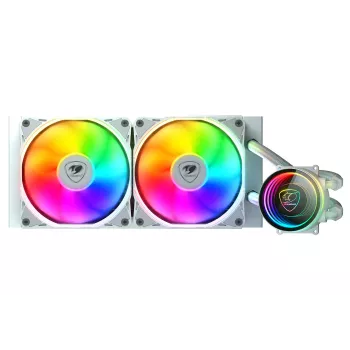 COUGAR Raffreddamento a liquido CPU, Poseidon Elite 240, ARGB bianco, dissipatore a liquido All-in-One, bianco