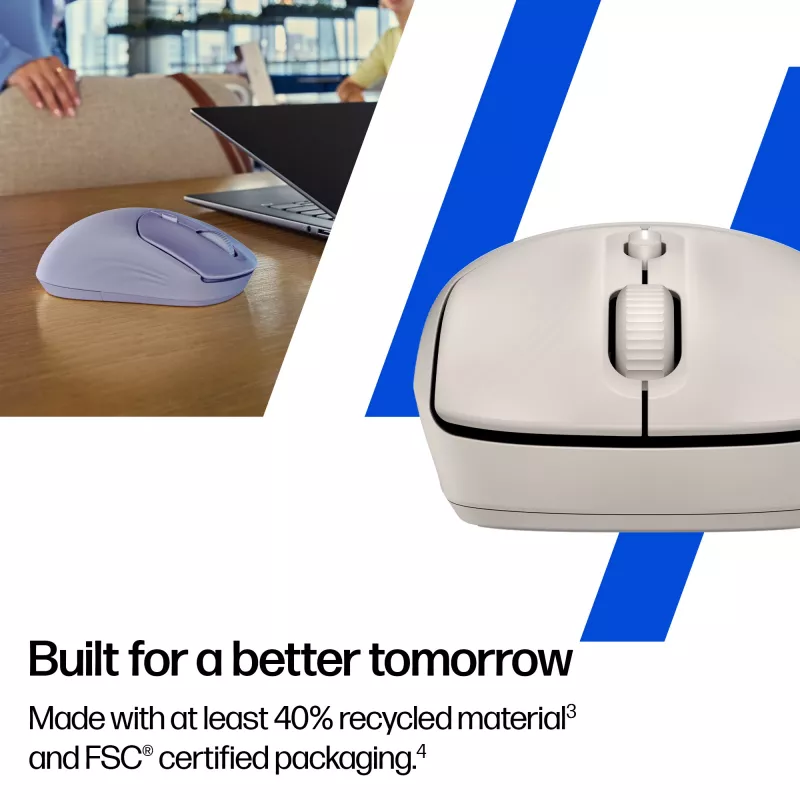 HP 400 Mouse wireless Maple silenzioso, ambidestro, RF Wireless + Bluetooth, 6000 DPI, beige