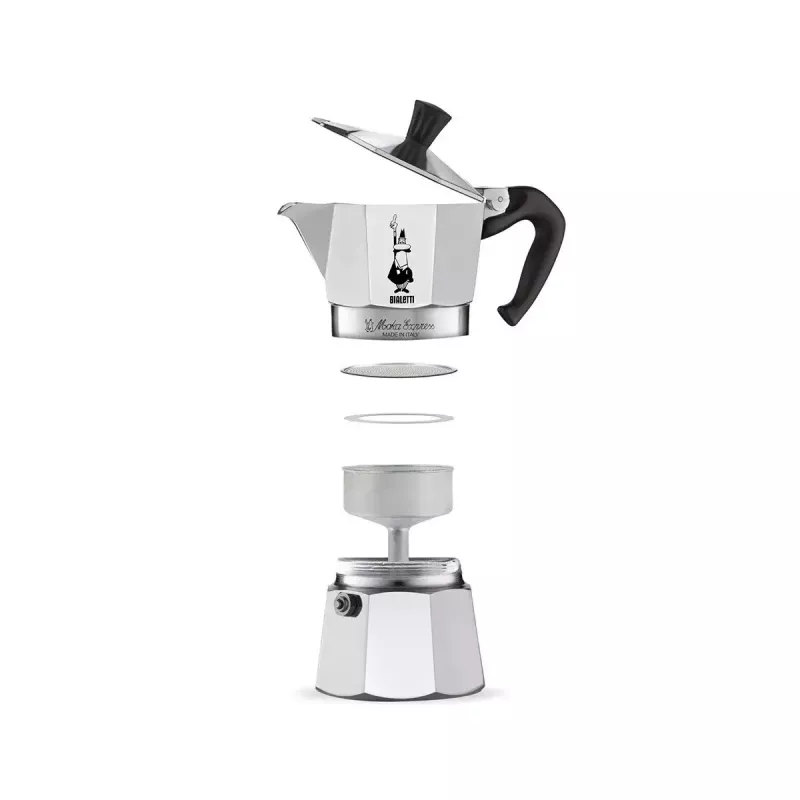 Caffettiera BIALETTI Moka Express alluminio 2 tazze (100 ml) nero