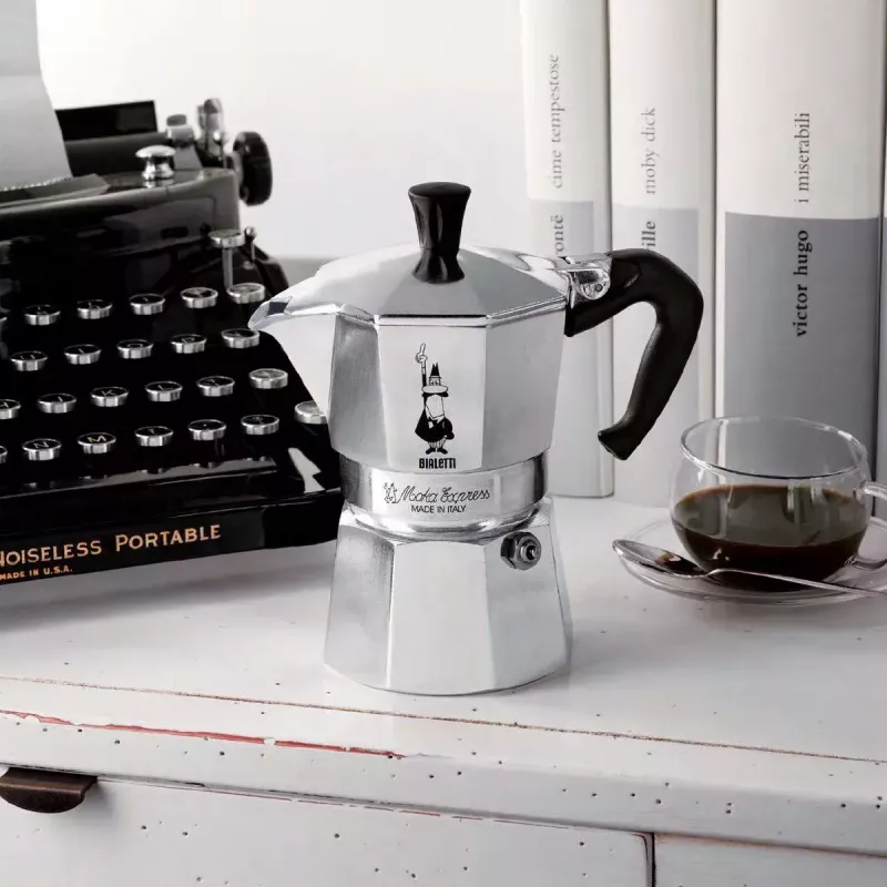 Caffettiera BIALETTI Moka Express alluminio 2 tazze (100 ml) nero