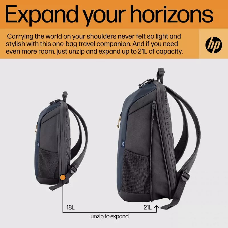 Zaino per laptop HP Travel 18 litri 15.6 Iron grigio