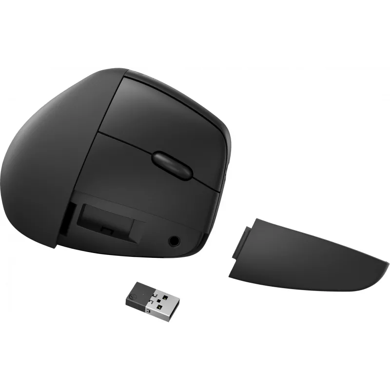 HP 920 mouse ergonomico wireless, per destrimani, design verticale, Bluetooth + USB Type-A, 4000 DPI, nero
