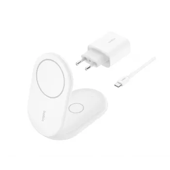 BELKIN Boostcharge Qi2 15w Magnetic 2in1 Stand – bianco
