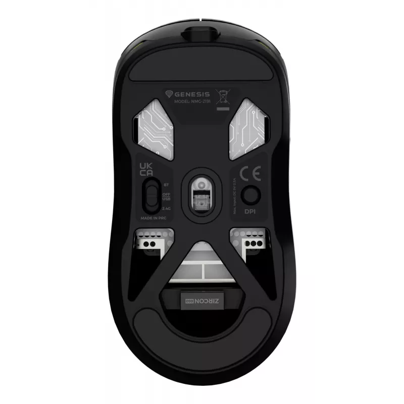 GENESIS Zircon 660 mouse gaming per destrimani RF wireless + Bluetooth + USB Type-A ottico 12000 DPI