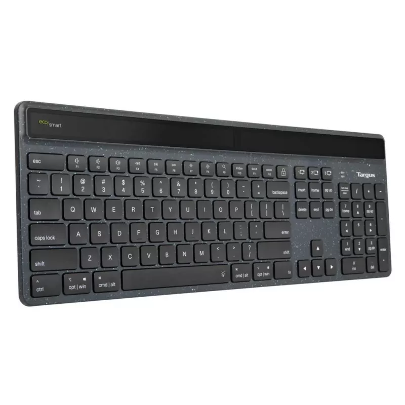 Targus Sustainable Energy Harvesting EcoSmart tastiera universale Bluetooth QWERTY nordico nero