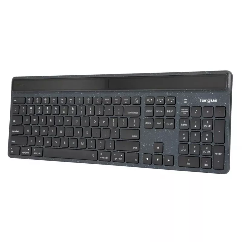 Targus Sustainable Energy Harvesting EcoSmart tastiera universale Bluetooth QWERTY nordico nero