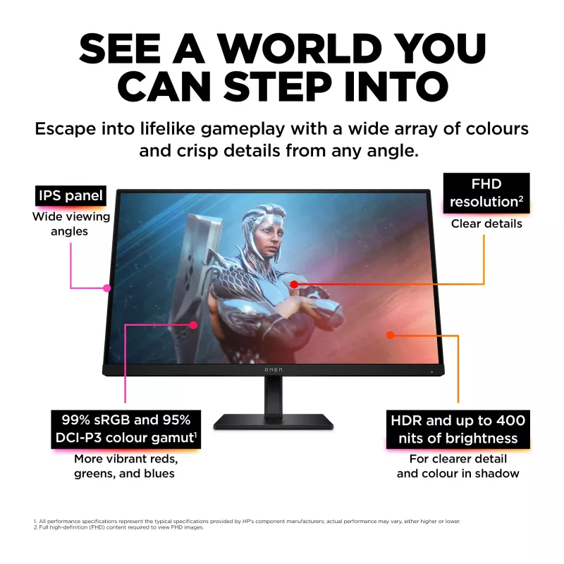 Monitor gaming OMEN by HP 27 inch FHD 165Hz - OMEN 27