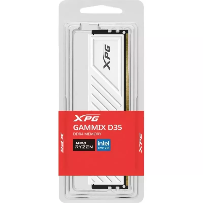 DIMM 32 GB DDR4-3200, memoria bianca, AX4U320032G16A-SWHD35, XPG GAMMIX D35, INTEL XMP