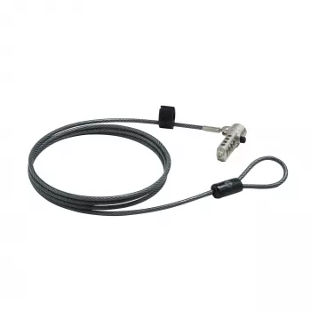 HP Essential Nano Cavo di sicurezza a combinazione, 1,83 m, lucchetto a combinazione, acciaio inox