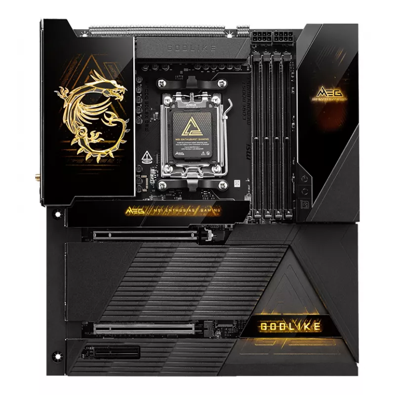 Scheda madre MSI MEG X870E GODLIKE — chipset X870E, socket AM5, ATX, supporto DDR5