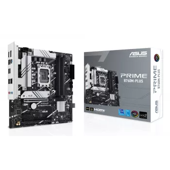 Scheda madre ASUS PRIME B760M-PLUS — Intel B760, LGA 1700, micro-ATX, DDR5, 4 DIMM, 192 GB, 2,5 Gb LAN, 2x M.2