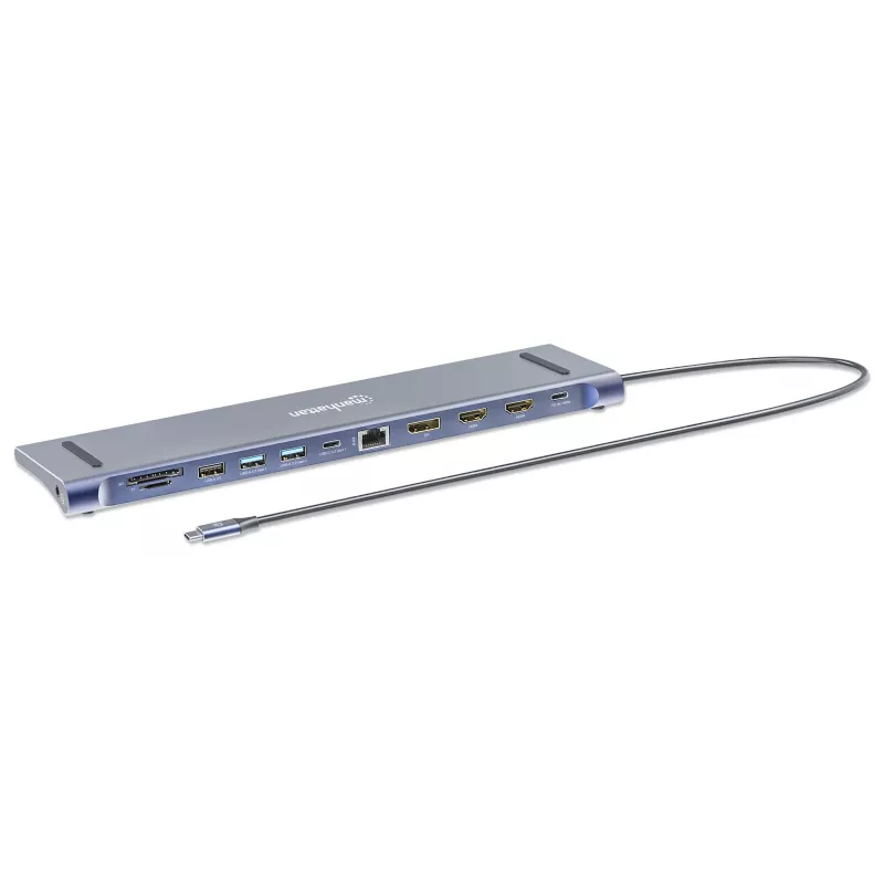 Dock/Hub Manhattan USB-C 10 porte 4K 60Hz Power Delivery