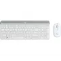 LOGITECH Set tastiera e mouse wireless sottile Mk470 - Offwhite - Qwerty US/internazionale