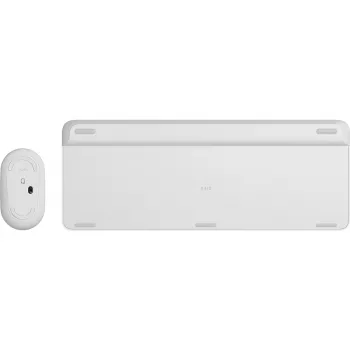 LOGITECH Set tastiera e mouse wireless sottile Mk470 - Offwhite - Qwerty US/internazionale