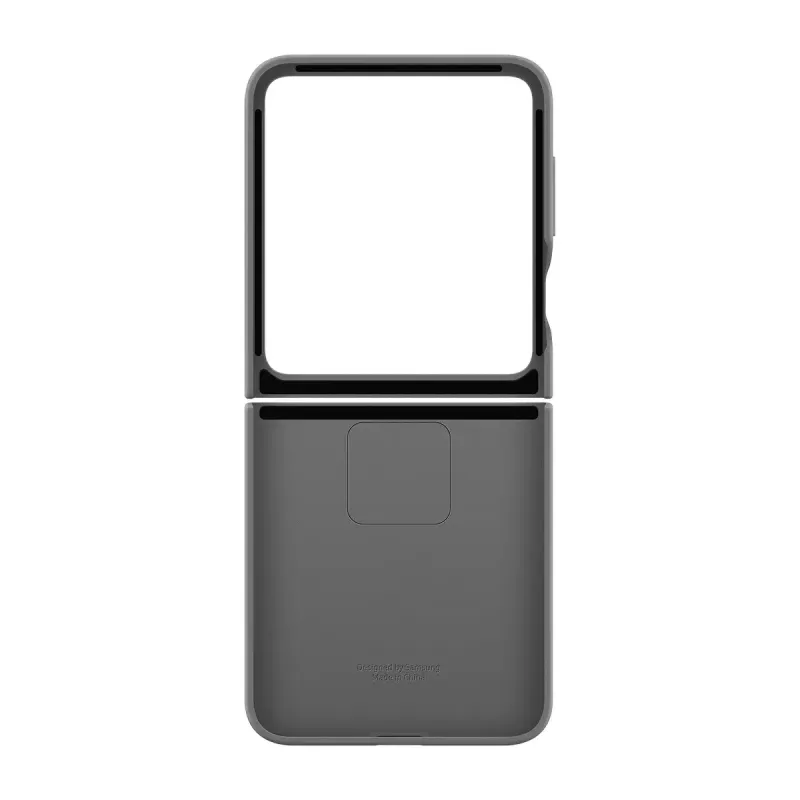 Samsung EF-PF741TJEGWW cover in silicone con anello per Galaxy Z Flip6, grigio