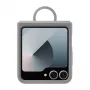 Samsung EF-PF741TJEGWW cover in silicone con anello per Galaxy Z Flip6, grigio
